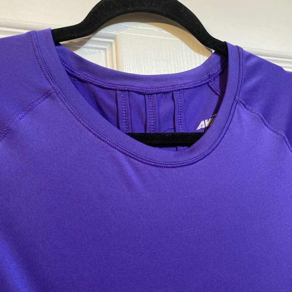 NEW AVIA GIRL Long Sleeve Rashguard LARGE 10/12 Purple NWT Purple